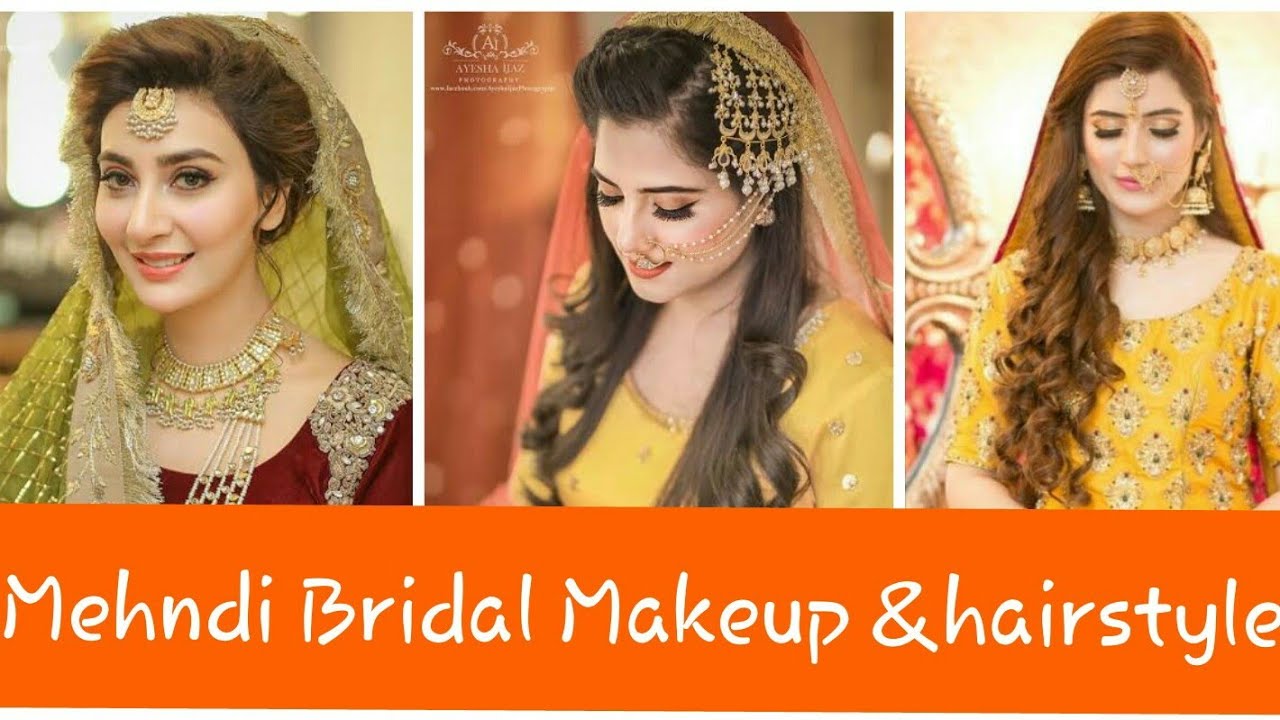 Mehndibridalmakeup Hairstyle Jewllery Pakistani Mehndi Bridal