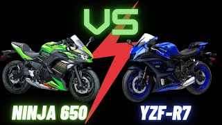 Kawasaki Ninja 650 Vs Yamaha R7 | Middleweight Sportbike Shootout