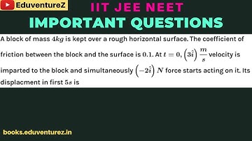 A block of mass 4kg is kept over a rough horizontal surface. The coefficient of friction between the