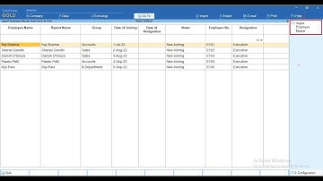 Tally Add On : Import Employee Master Details from Excel to Tally  in TallyPrime software.