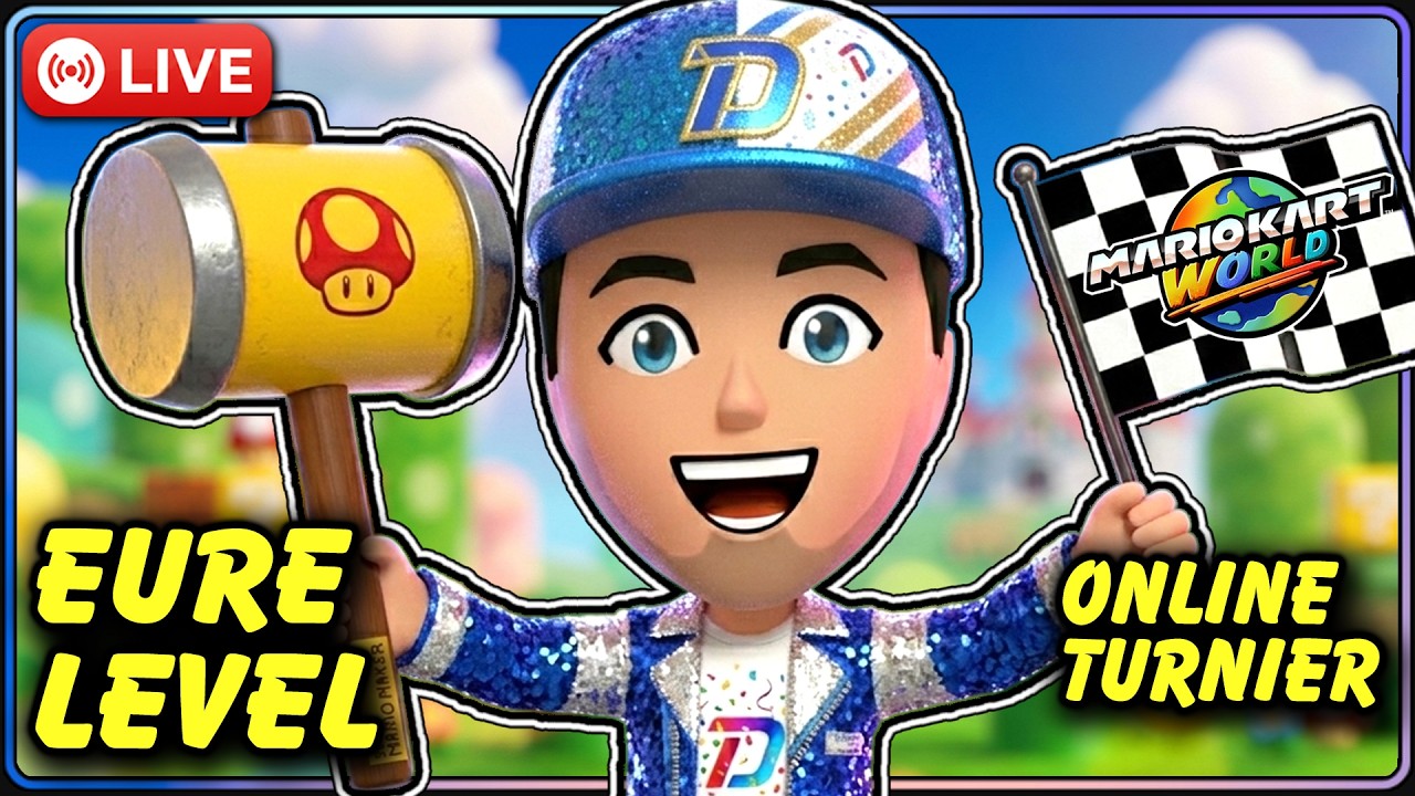 Spiele mit: Mario Kart World Online Turnier,  Eure Level in 👷 Mario Maker 2  Nintendo Switch 2 LIVE