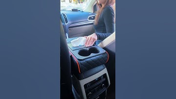 Multifunctional Armrest Pad PU Leather Car Armrest Cushion with Cup Holder and Tissue Box