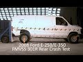 2008-2014 Ford E-250 / E-350 Cargo Van FMVSS 301R Rear Crash Test