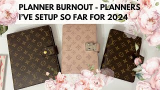PLANNER BURNOUT  Planners I've Setup So Far  Louis Vuitton Agendas