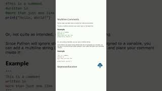 5# Python Multiline Comments #pythonprogramming #python #python3 #pythonlearning