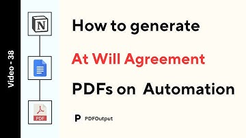 At Will Employment Agreement PDF (How to create pdf files on automation using Notion)