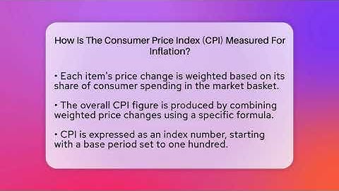 How Is The Consumer Price Index (CPI) Measured For Inflation? - Inflation Insight Channel