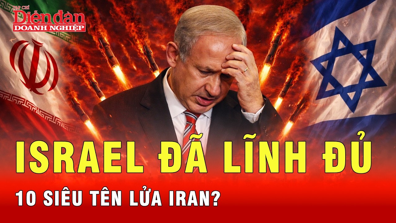 Cảnh tượng nghẹt thở: 10 siêu tên lửa Iran đồng loạt lao tới Israel | Tin tức 24h