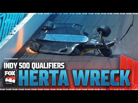 Colton Herta's scary wreck at Indy 500 Qualifiers | INDYCAR on FOX Colton Herta's scary wreck at Indy 500 Qualifiers | INDYCAR on FOX