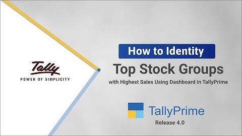 How to Identify Top Stock Groups with Highest Sales Using Dashboard | TallyHelp