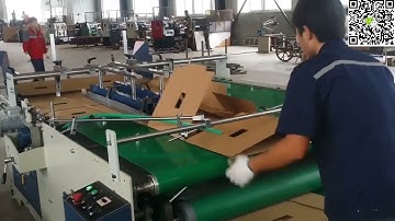 Semi Automatic Corrugated Carton Folding Gluing Machine / Corrugated Box Folder Gluer