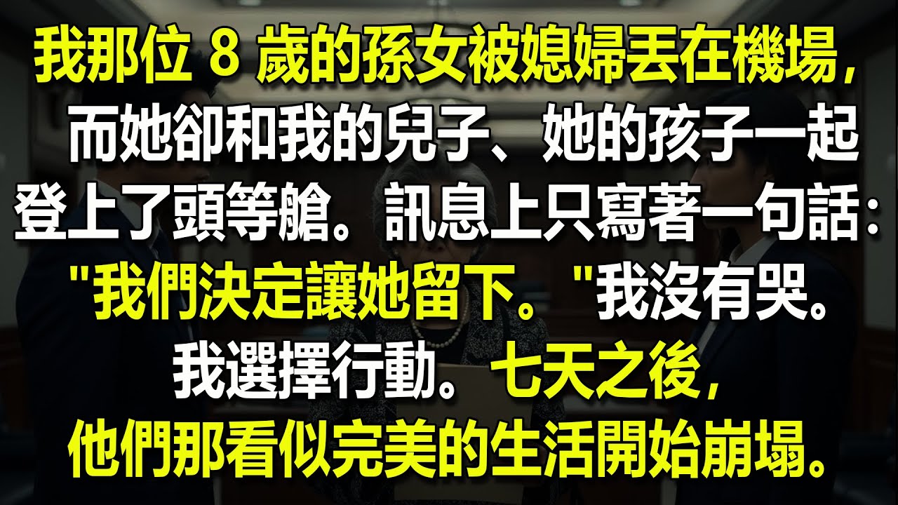 "我們已經決定讓她留下來，" 我的媳婦這麼說 ，在拋下我 8 歲的孫女之後……接下來發生的事 ，讓她徹底後悔了 😱💥