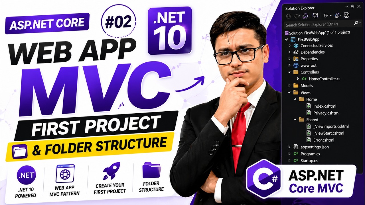 Build Your First ASP.NET Core MVC App (.NET 10) | Project + Folder ...