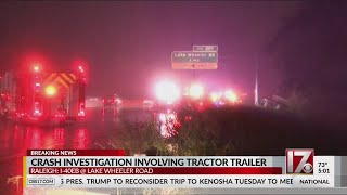 Wild 4-vehicle crash shuts down part of I-40 east in Raleigh