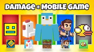 Minecraft But If I Take Damage I Switch To Mobile Games