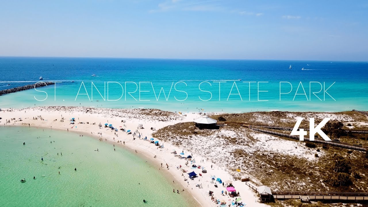 St Andrews State Park 4k Drone Footage Youtube