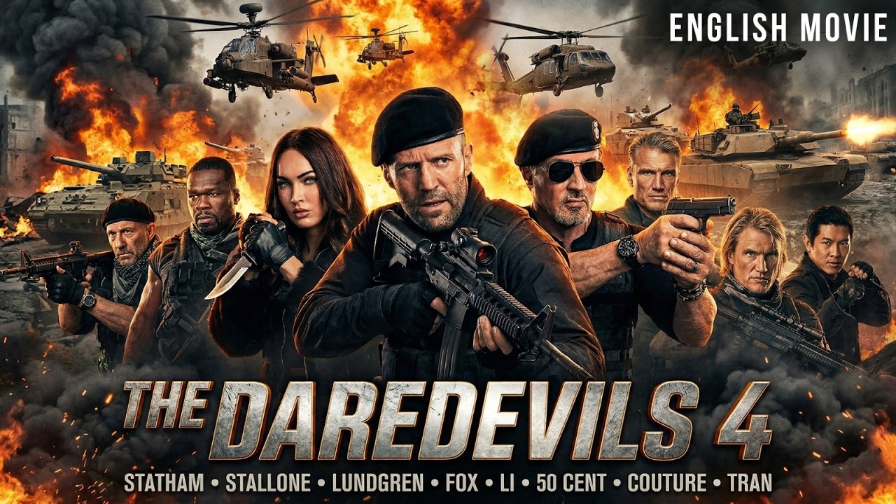 Jason Statham, Stallone, Lundgren, 50 Cent In THE DAREDEVILS 4 - Hollywood Free English Action Movie