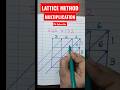 Lattice multiplication in 2 sec  lattice 33 digits multiplication shorts maths shorts lattice