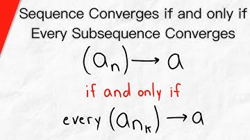 Sequence Converges iff Every Subsequences Converge to the Same Limit | Real Analysis