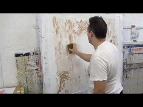 La pintura ABSTRACTA Fácil con ACRÍLICOS / textura / ESPONJA / Abstracto 17