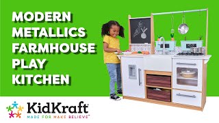 Modern Farmhouse Play Kitchen & Accessories | KidKraft Wooden Play Kitchens