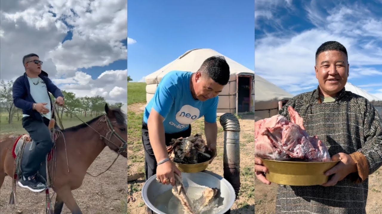 Монголы наблюдают за традиционным кочевым образом жизни Восьмизнамённого государства! Коллекция 16