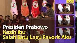 Momen Presiden Prabowo Request Lagu Kasih Ibu ke Paduan Suara Mahasiswa