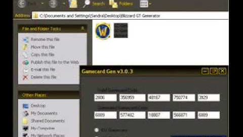 World of Warcraft Game Card Generator