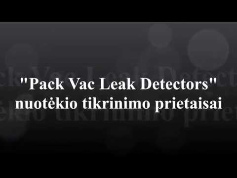"Pack Vac Leak Detectors" nuotėkio tikrinimo prietaisai