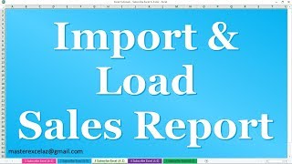 How to Import & Load Sales Report using Get & Transform Power Query in MS Excel 2016