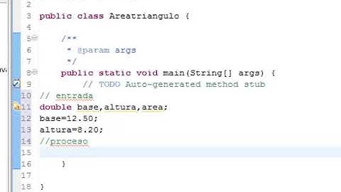 Área del triangulo en Java Eclipse