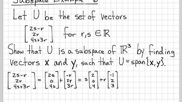 Linear Algebra Example Problems - Subspace Example #6