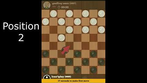 Live Checkers game 97. How to win if your opponents first move is to position 2.