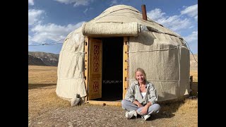 Yurt camp in mountains of Kyrgyzstan   nomads yurt