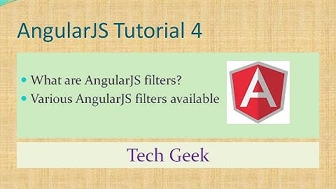 AngularJS Tutorial 4 | Angular Filter