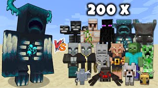 TITAN WARDEN vs Minecraft Mobs x200