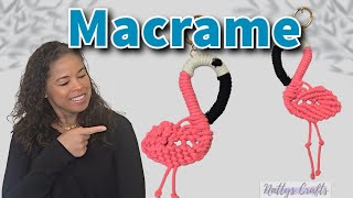 Macrame Flamingo Keychain | My Craft Joy Series