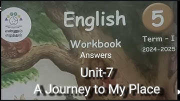 5th standard English term -1 unit - 7 A Journey to my place Ennum ezhuthum workbook answers 2014 -25