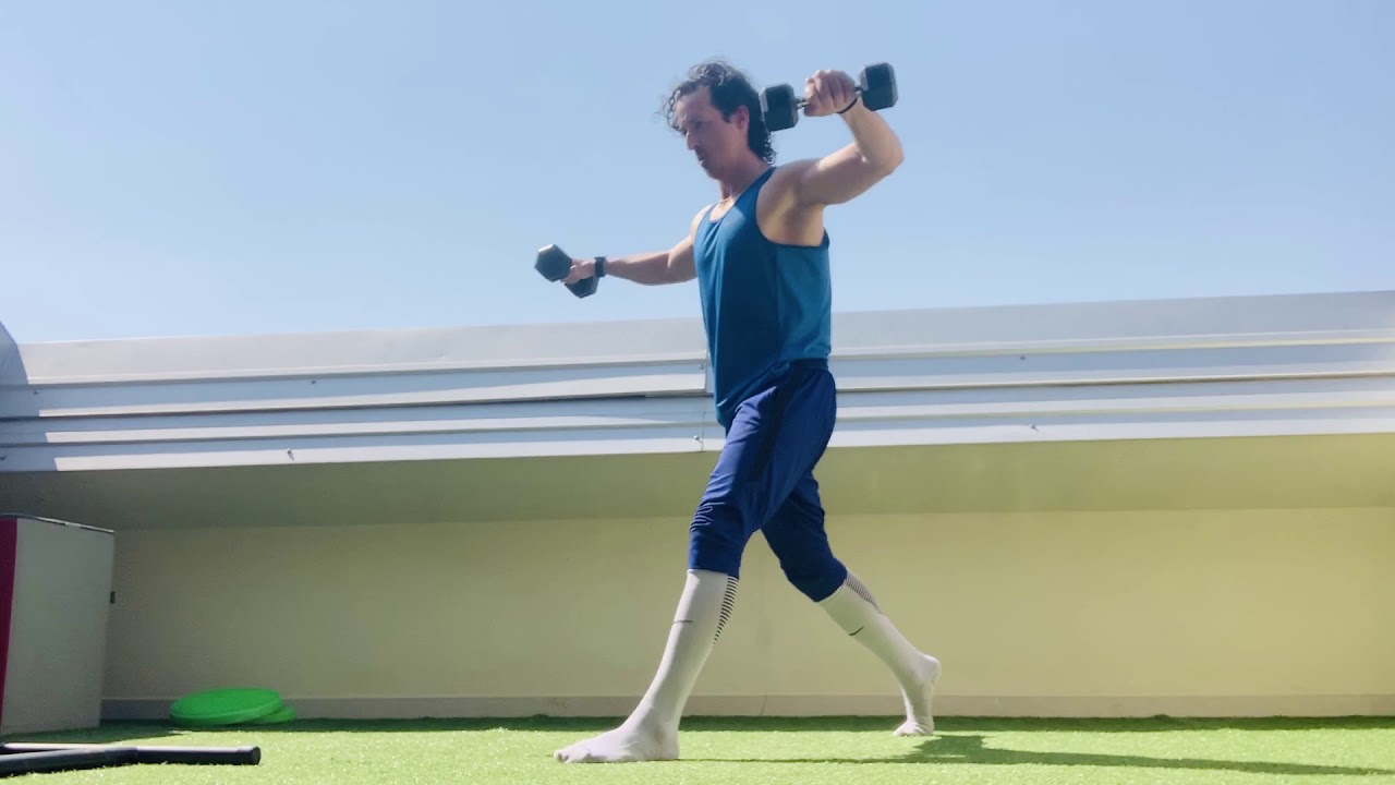 Explosive Lunge&Lateral Rise - YouTube