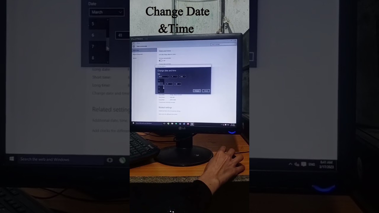 How can Change Date & Time on Computer Short Video | Computer Shorts tricks