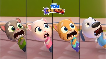 Talking Tom Vs Talking Angela Vs Talking Ginger Vs Talking Hank Tom Time Rush Android Gameplay