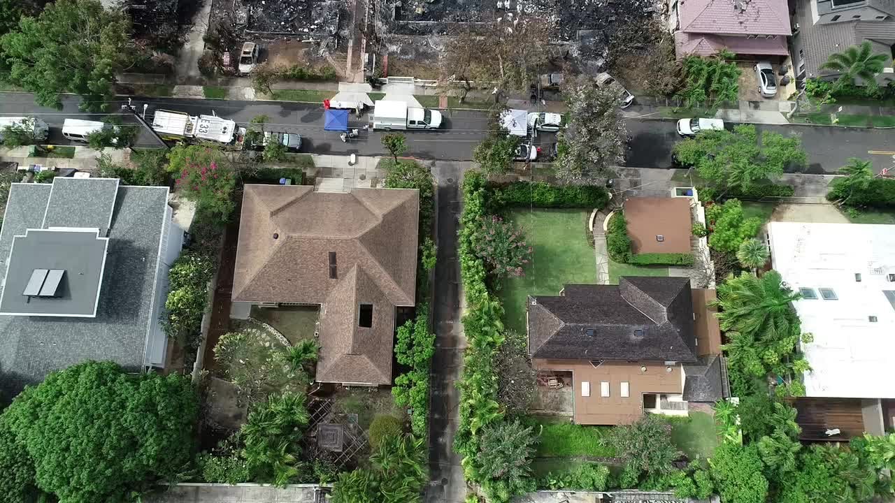 Drone video of burned homes from Jan. 19 shooting at Diamond Head