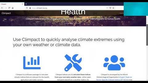 Video instructions for Climpact3