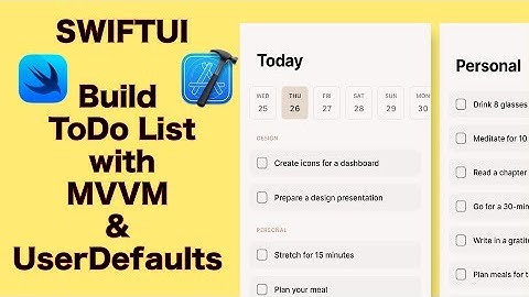 Build a Todo App in SwiftUI - MVVM Architecture Explained