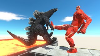 Titan Kicking Kaiju in Lava Pool  Animal Revolt Battle Simulator