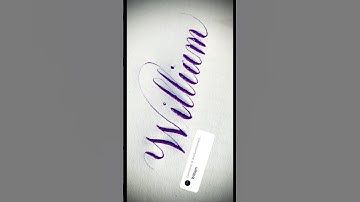 Copperplate calligraphy, tutorial: how I write your name #william