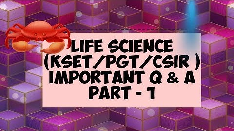 #kset #tnset #csir Net#pgtrb ZOOLOGY # Important questions on Life sciences 2001