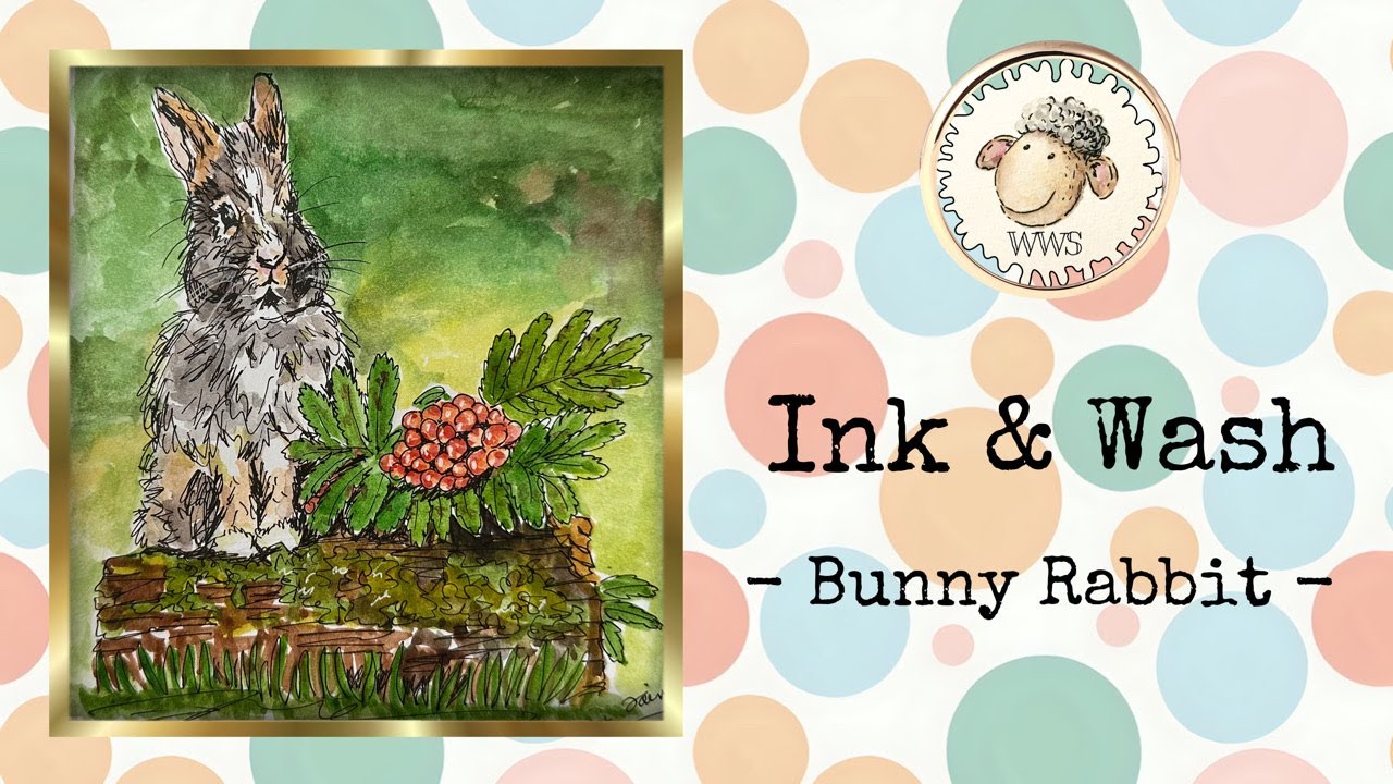 INK AND WASH, BUNNY RABBIT AND HIS LUNCH 🐰 #inkandwash # ...