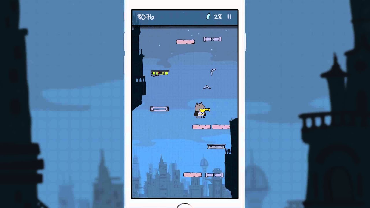 Doodle Jump DC Super Heroes. В костюме Бэтмена