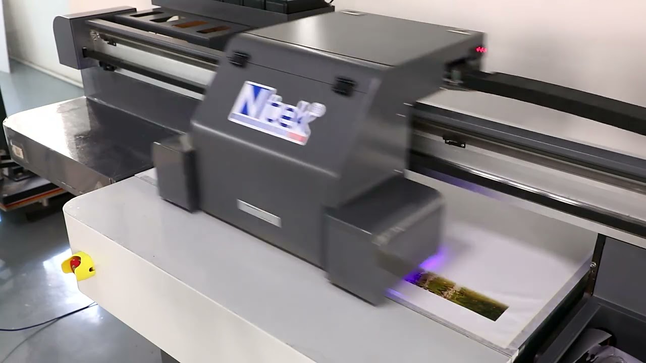 YC6090 A1 size uv flatbed inkjet printer - YouTube